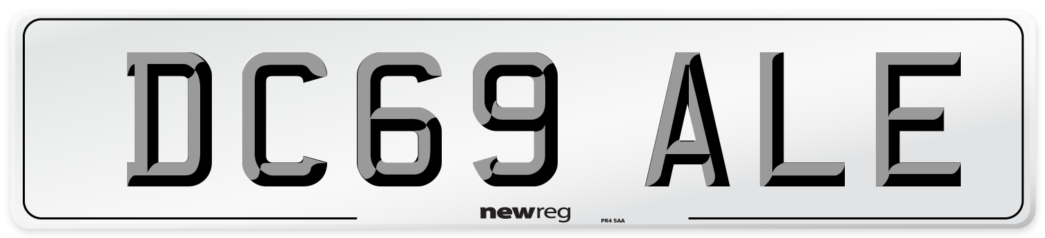 DC69 ALE Number Plate from New Reg